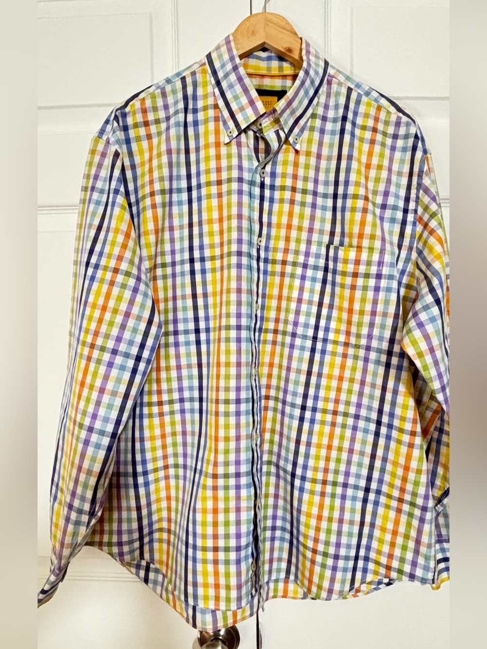 Robert Talbott Men’s XL Multicolor Plaid Button Down Shirt